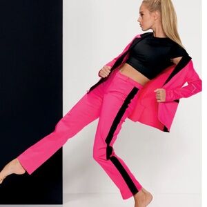 Kelle Mix Master Jacket & Slim Fit Pant Set – Adult Medium Cerise (Hot Pink)